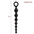 Heart-Shaped Silicone Beaded Anal Plug – product view 5