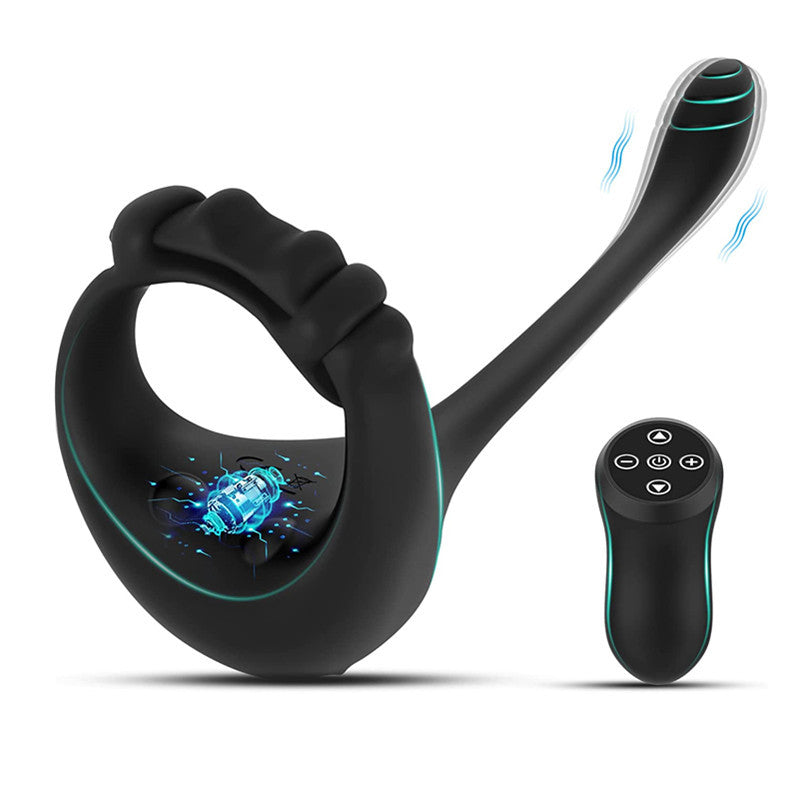 3 in 1 Vibrating Remote 10 Frequencies Adjustable Penis Ring – product view 6