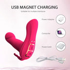 Pink Female Vibrator Strap on Thrusting Dildo APP Control – product view 4