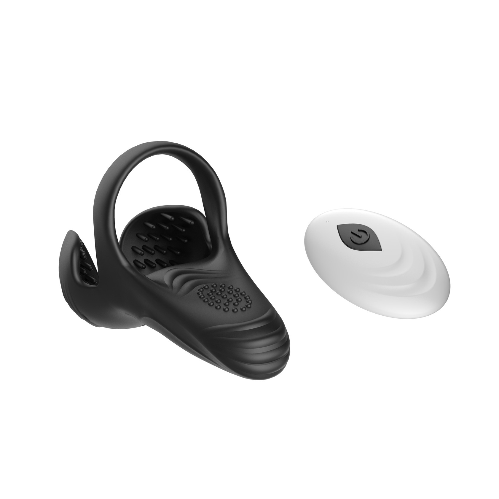 10 Vibrating Perineum and Testicles Stimulation Cock Ring – product view 3
