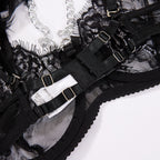 Night Angel Feather Lace Ultra-thin Sexy Lingerie Suit – product view 7
