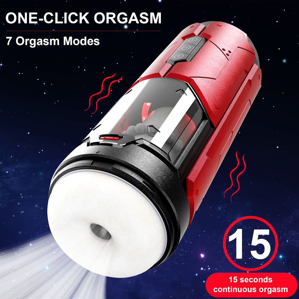 【One-Click Climax】Automatic Male Stroker with Ring with 7 Thrusting & Vibration Modes for Stimulation Electric Pocket Pussy Male Stroker Toy, Adult Male Sex Toys for Men – product view 14