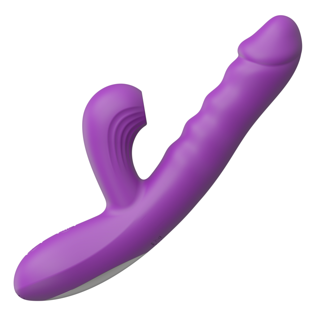 Suck & Thrust Dual Action Vibrator thrusting G-spot rabbit vibrator | AnneToys
