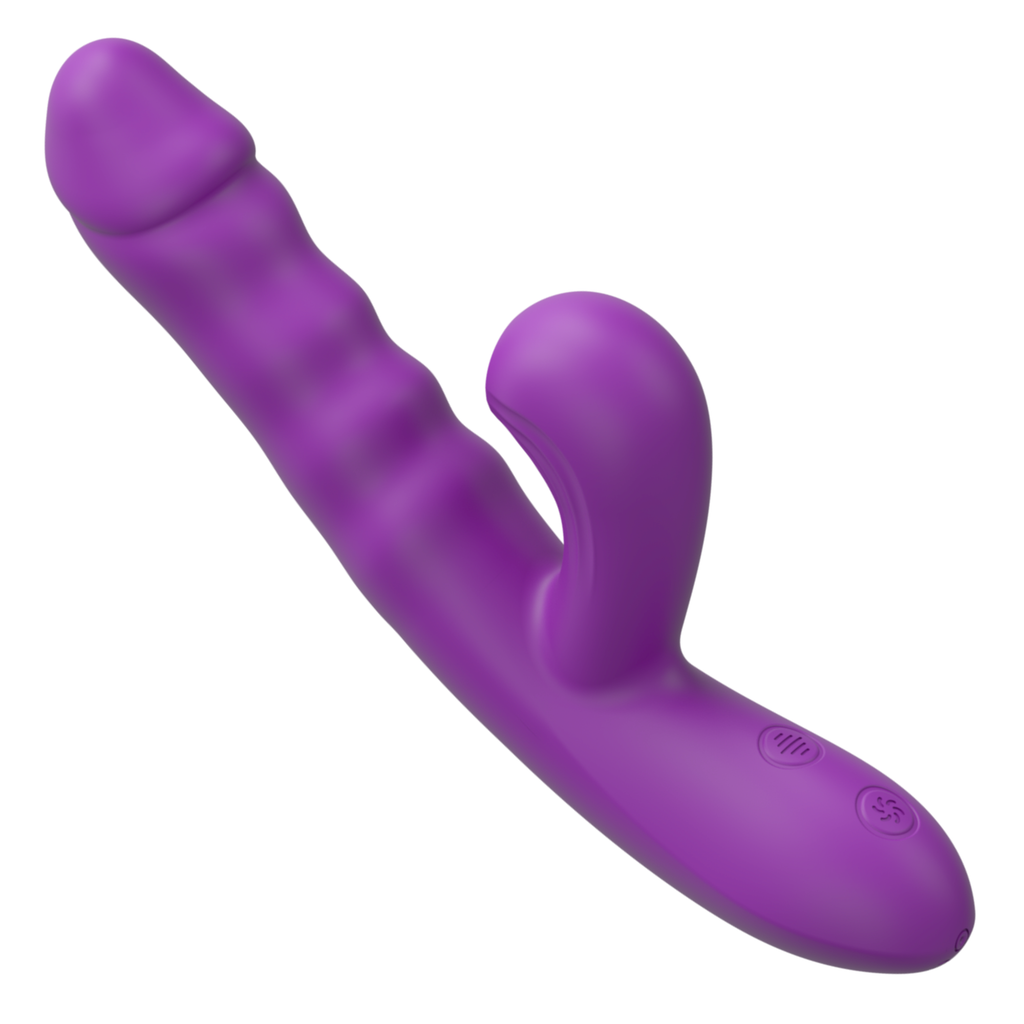 Suck & Thrust Dual Action Vibrator thrusting G-spot rabbit vibrator | AnneToys