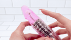 GIF of Rotating Rabbit Dual-Action Vibrator raised ribbed texture | AnneToys