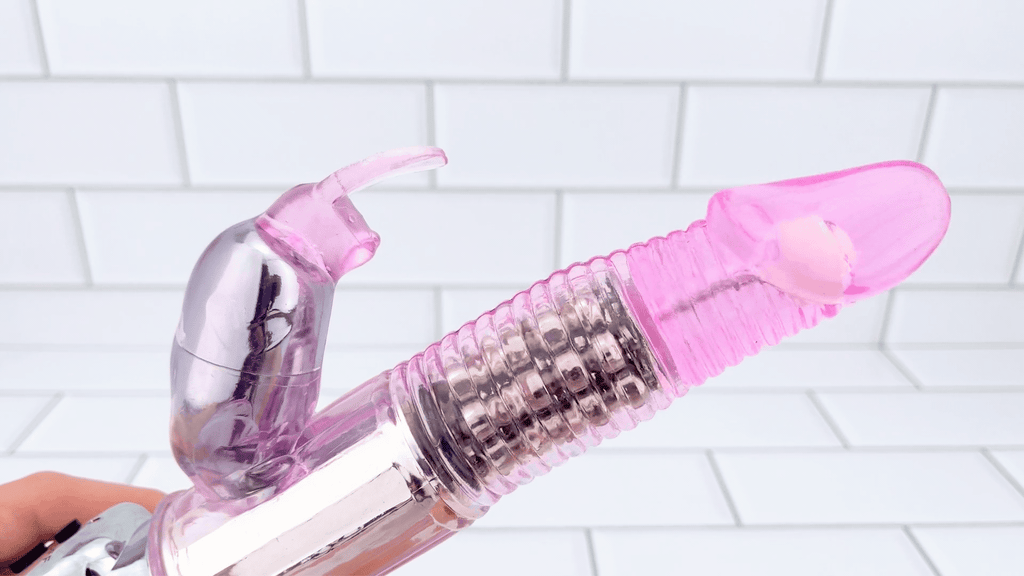 GIF of Rotating Rabbit Dual-Action Vibrator in full motion | AnneToys