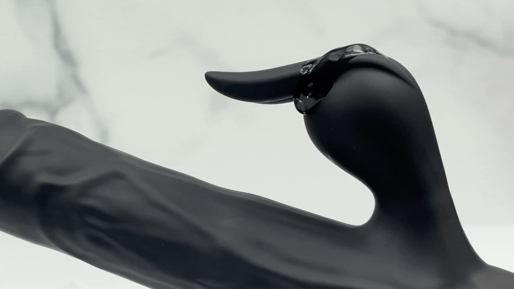 Bato Plus Veined Thrusting & Vibrating Rabbit Machine silicone dildo motion GIF | AnneToys