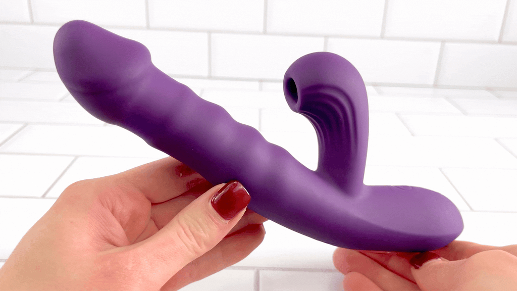 Suck & Thrust Dual Action Vibrator G-spot thrusting motion GIF | AnneToys