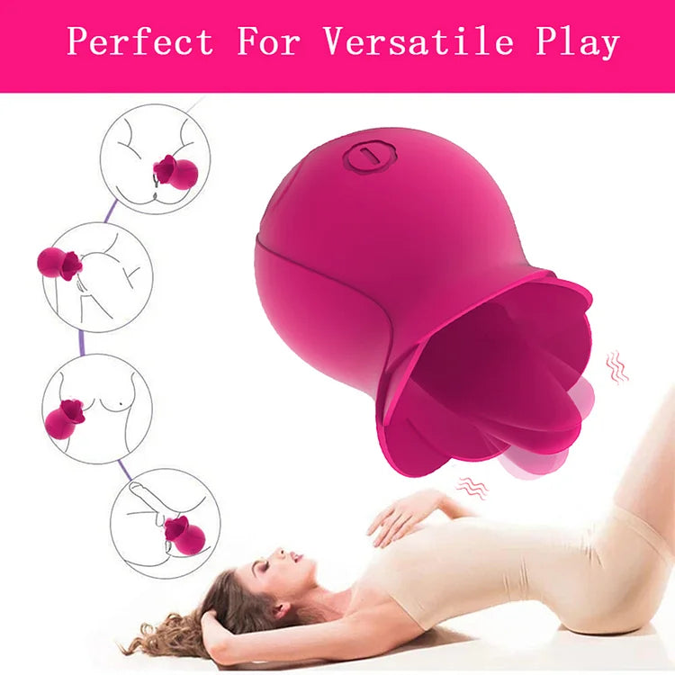Tongue Licking Rose Toy Clit Sucking Massage Rose for Women – product view 7