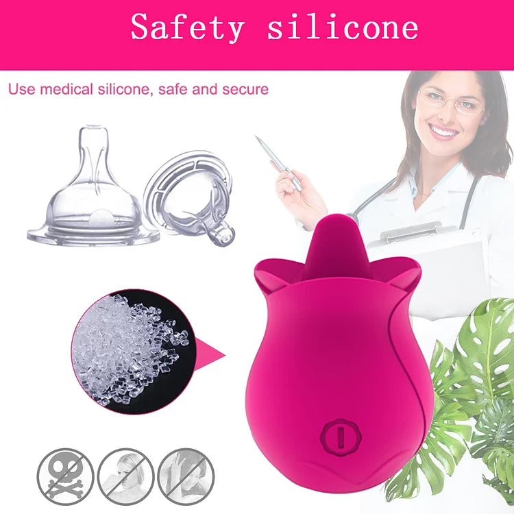 Tongue Licking Rose Toy Clit Sucking Massage Rose for Women – product view 4