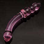 Purple & Pink & Transparent Crystal Glass Dildo G-spot Massager – product view 11