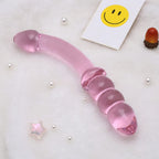 Purple & Pink & Transparent Crystal Glass Dildo G-spot Massager – product view 10