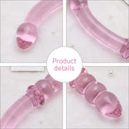 Purple & Pink & Transparent Crystal Glass Dildo G-spot Massager – product view 9