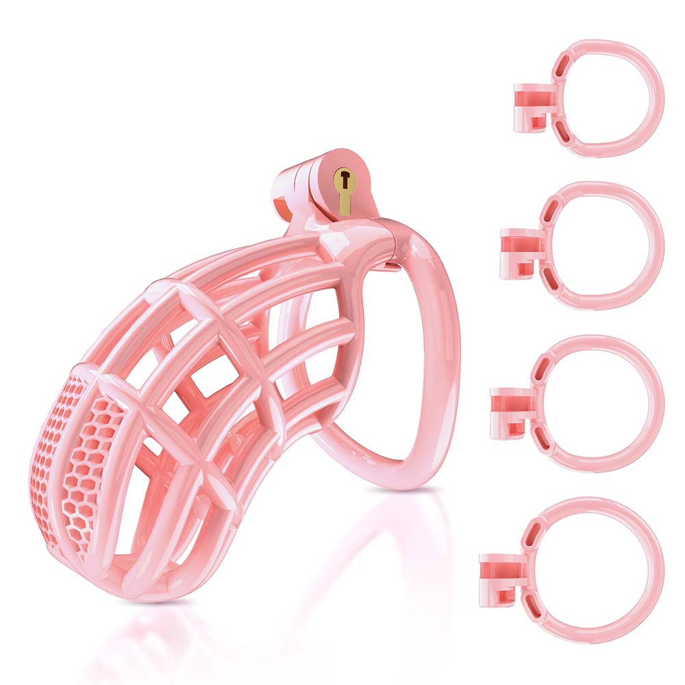Male Chastity Device Cock - Adult Sex Toy For Male Penis Exercise With 4 Size Rings Invisible Lock And Key – product view 2