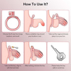 Male Chastity Device Cock - Adult Sex Toy For Male Penis Exercise With 4 Size Rings Invisible Lock And Key – product view 3