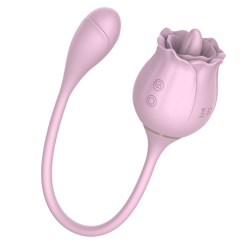 Rose Vibrator - 9 Vibration Tongue Vibrator with Vibrating Egg – product view 5