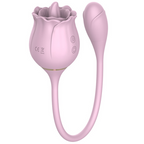 Rose Vibrator - 9 Vibration Tongue Vibrator with Vibrating Egg – product view 2
