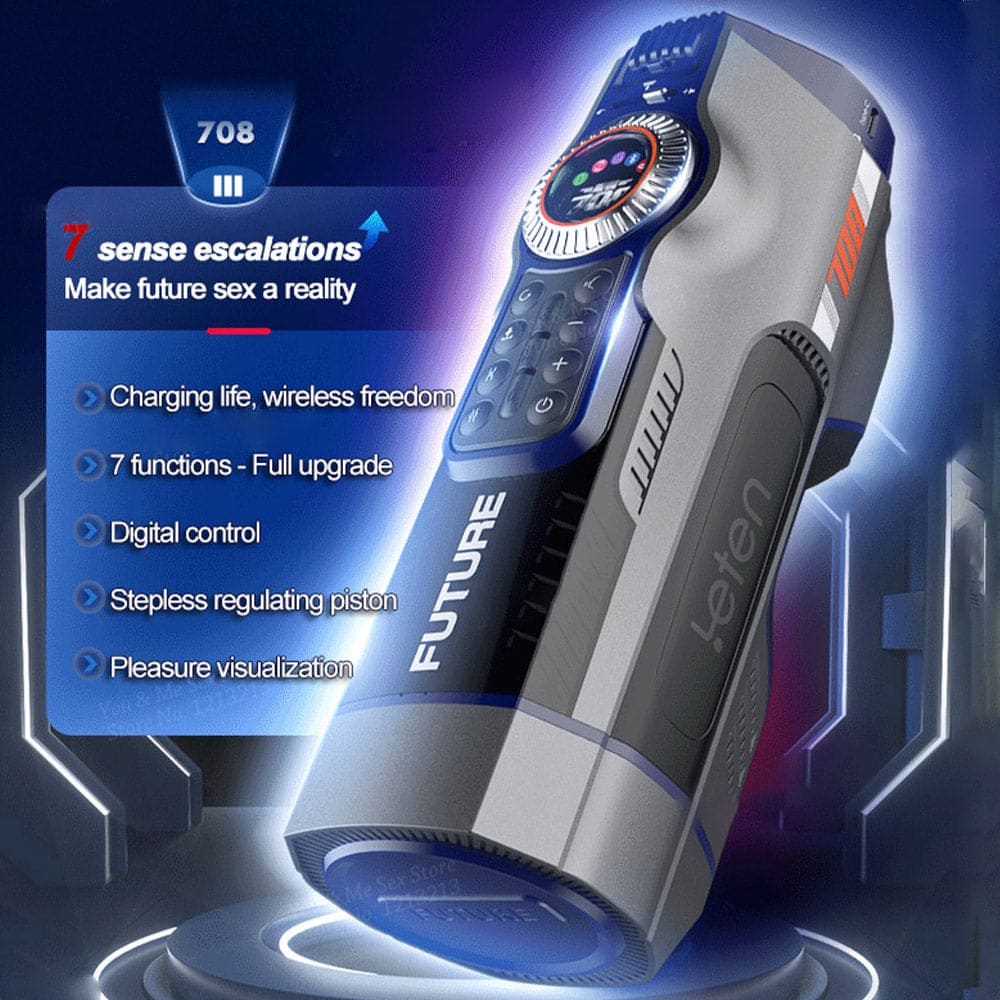 Leten Future Pro 708 3RD Generations Bluetooth Control 10 Modes Heating LED Screen Male Stroker – product view 14