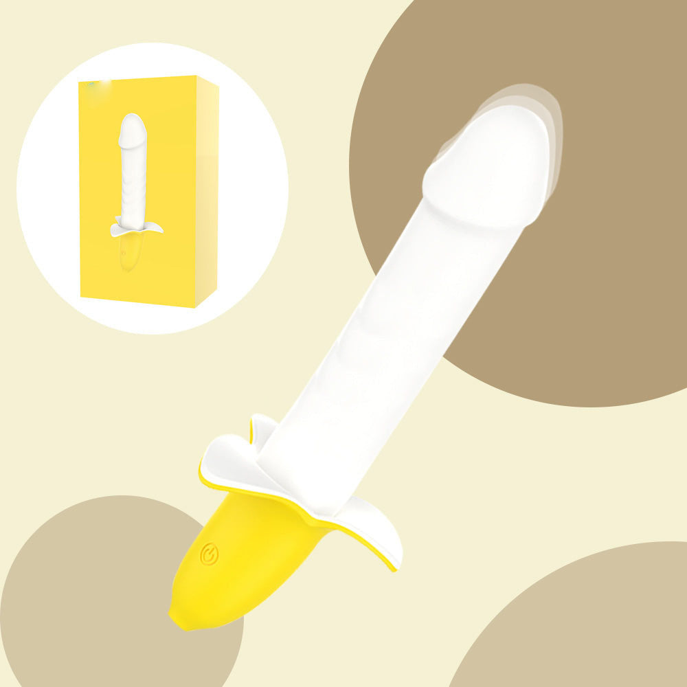 Silicone Banana Dildo Automatic Retractable Masturbator – product view 5