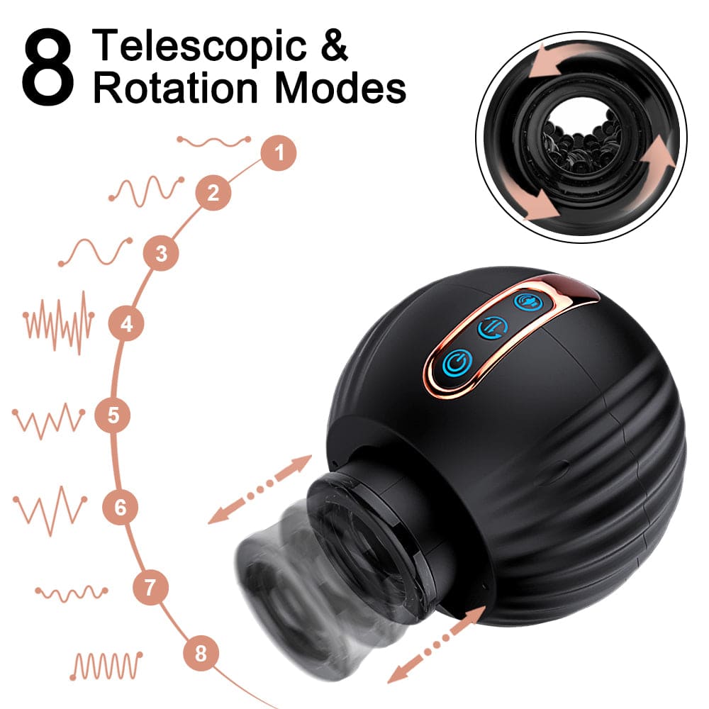 Pumpkin Bomb & Automatic Rotating Male Stroker Penis Stimulator – product view 3