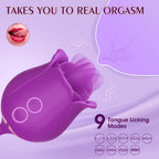 Rose Vibrating Tongue Licking Waterproof Vibrator – product view 2