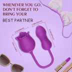 Rose Vibrating Tongue Licking Waterproof Vibrator – product view 6