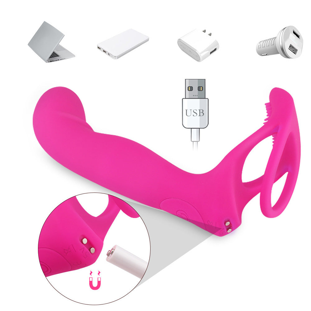 9 Frequency Silicone Vibrating Dildos with Vibrating Penis Ring – product view 11