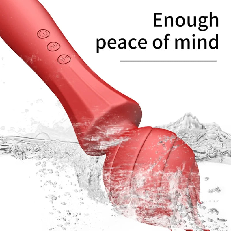 20 Frequency Vibration Mode Rose Vibrators Magic Wand Rechargeable – product view 8