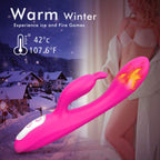 Rabbit Vibrating Dildos Female Heated Automatic Masturbator – product view 7