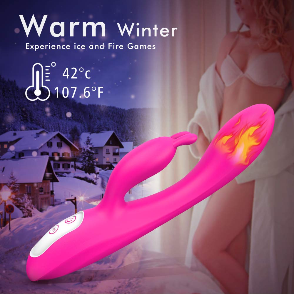 Rabbit Vibrating Dildos Female Heated Automatic Masturbator – product view 7