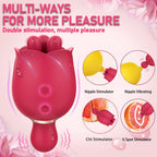 2 in 1 Rose Sex Toy for Women Clit Tongue Licking Rose Vibrator – product view 4