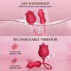 Rose Sex Toys Dildo Vibrator - 3in1 Adult Toys Sex Stimulator for Women with 9 Tongue Licking & Thrusting Dildo G Spot Vibrators – product view 4