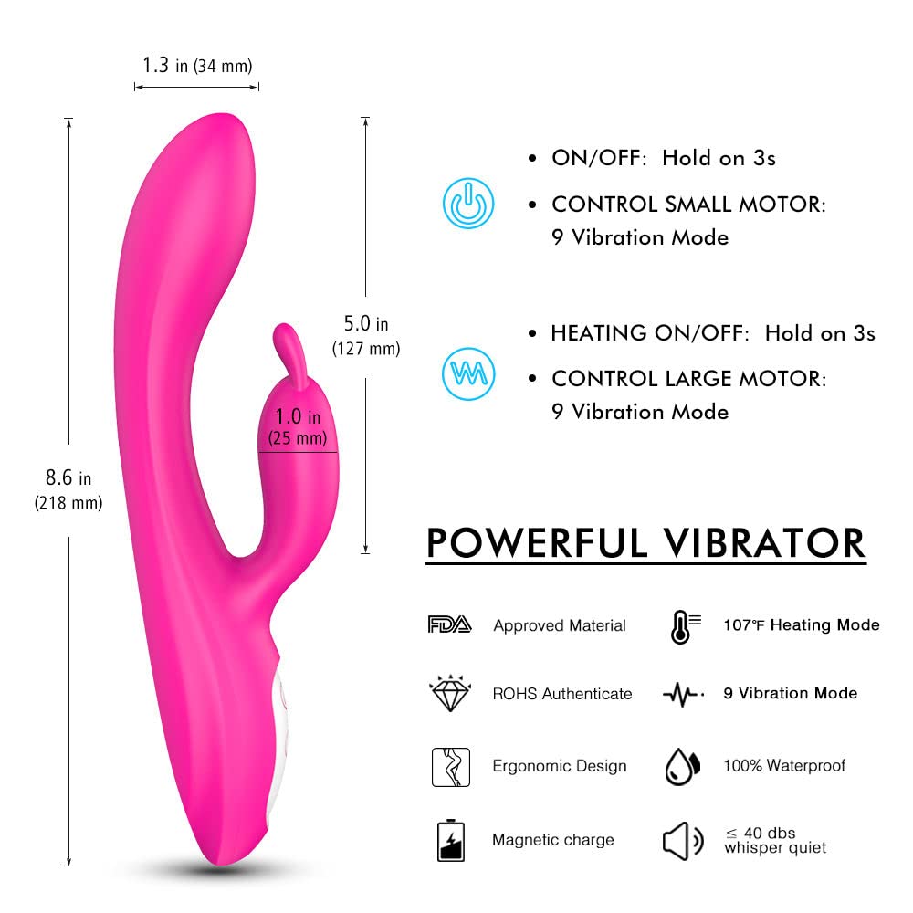 Rabbit Vibrating Dildos Female Heated Automatic Masturbator – product view 12