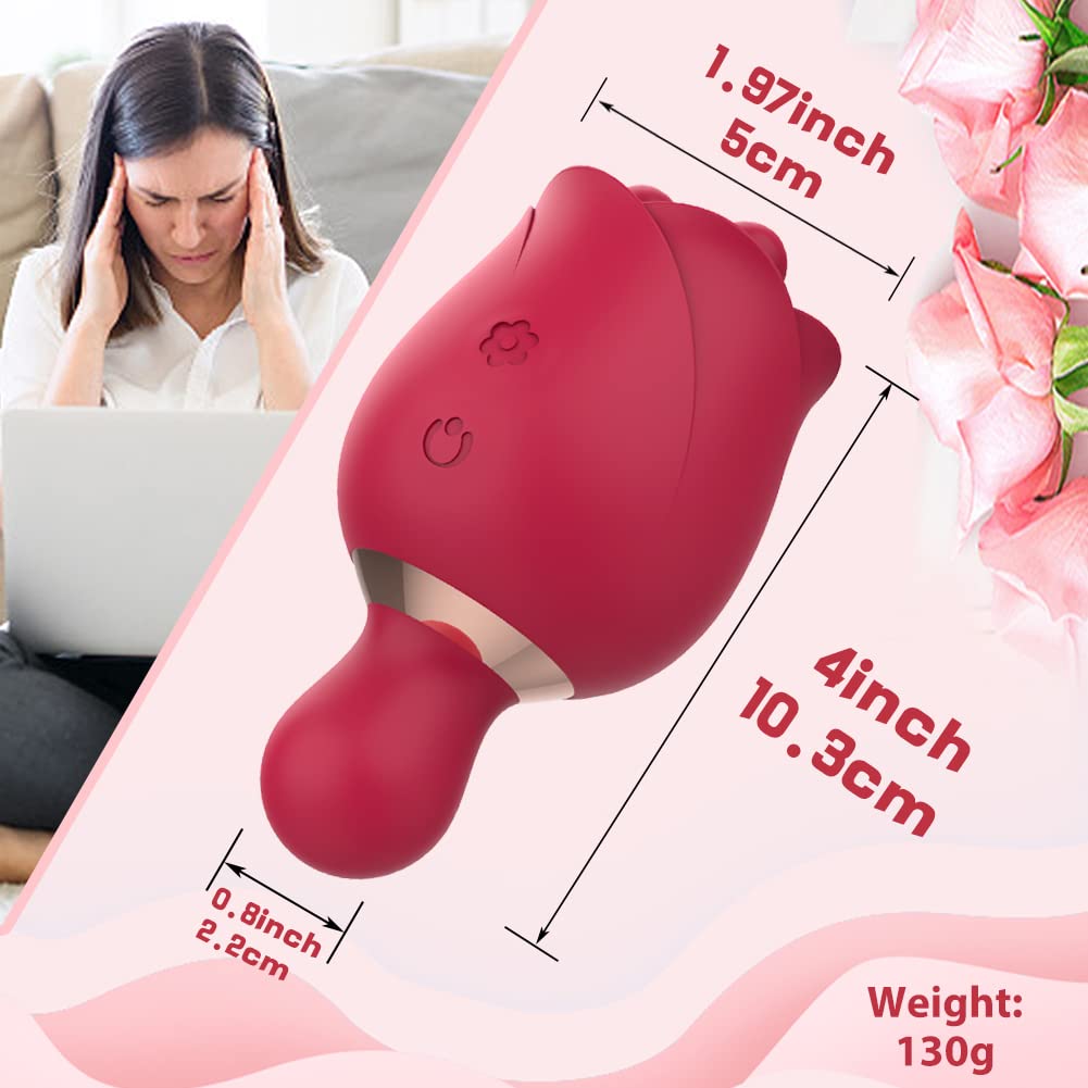 2 in 1 Rose Sex Toy for Women Clit Tongue Licking Rose Vibrator – product view 10