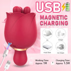 2 in 1 Rose Sex Toy for Women Clit Tongue Licking Rose Vibrator – product view 11