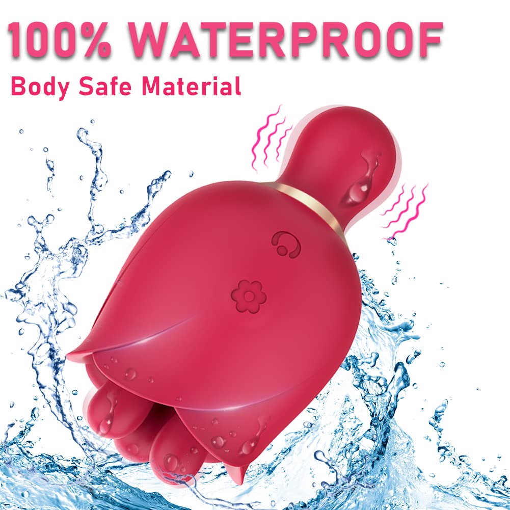 2 in 1 Rose Sex Toy for Women Clit Tongue Licking Rose Vibrator – product view 12