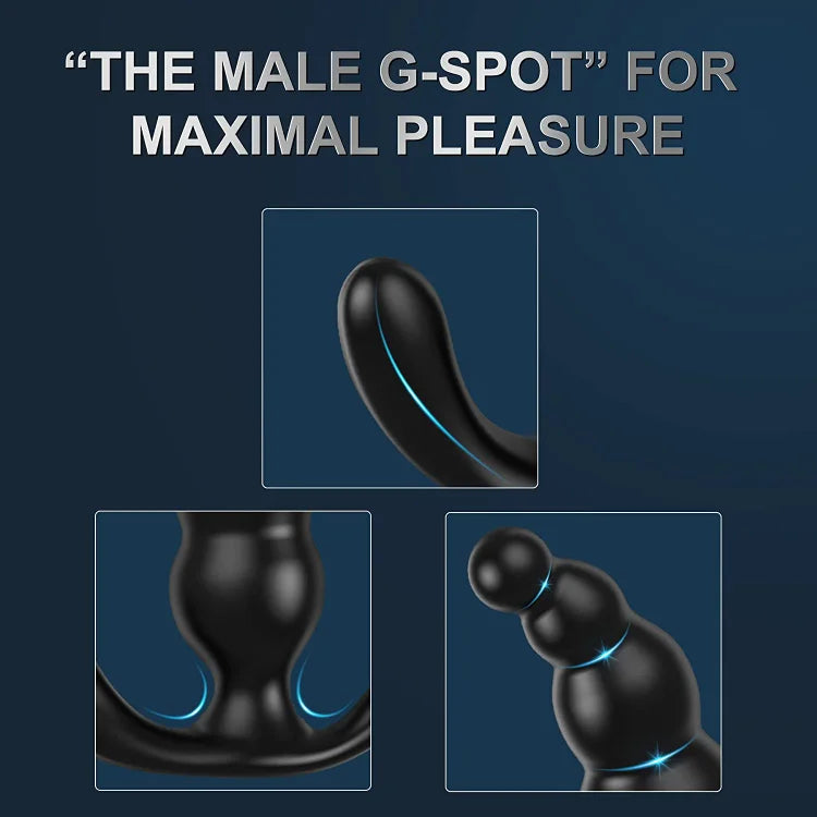 Silicone Thrusting Butt Plug Remote Vibrating Prostate Dildo – product view 5