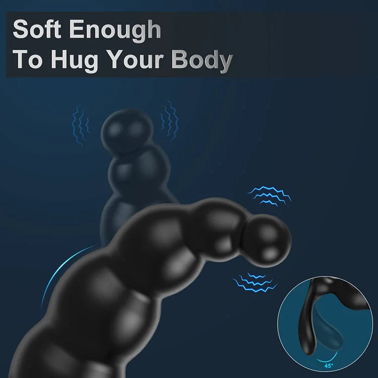 Silicone Thrusting Butt Plug Remote Vibrating Prostate Dildo – product view 6