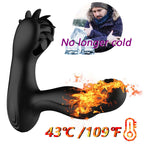 Remote Control Dual Vibrating Heated Tongue Licking Clitoris Stimulator Anal Plug – product view 4