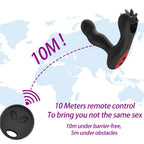 Remote Control Dual Vibrating Heated Tongue Licking Clitoris Stimulator Anal Plug – product view 5