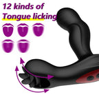 Remote Control Dual Vibrating Heated Tongue Licking Clitoris Stimulator Anal Plug – product view 2