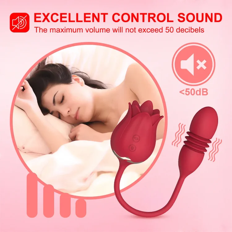 Rose Vibration Tongue Vibrator Egg Vibrator Thrusting Vibrator – product view 5