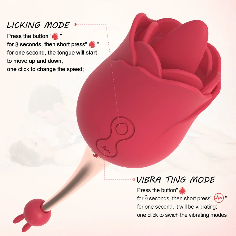 10 Vibrations Rose Suction Vibrator Masturbation Massager – product view 10