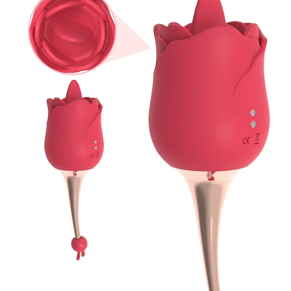 10 Vibrations Rose Suction Vibrator Masturbation Massager – product view 13