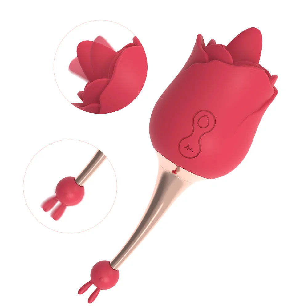 10 Vibrations Rose Suction Vibrator Masturbation Massager – product view 15