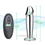 Metal Wireless Remote Control Imitation Dildo Vibrating Butt Plug – product view 9