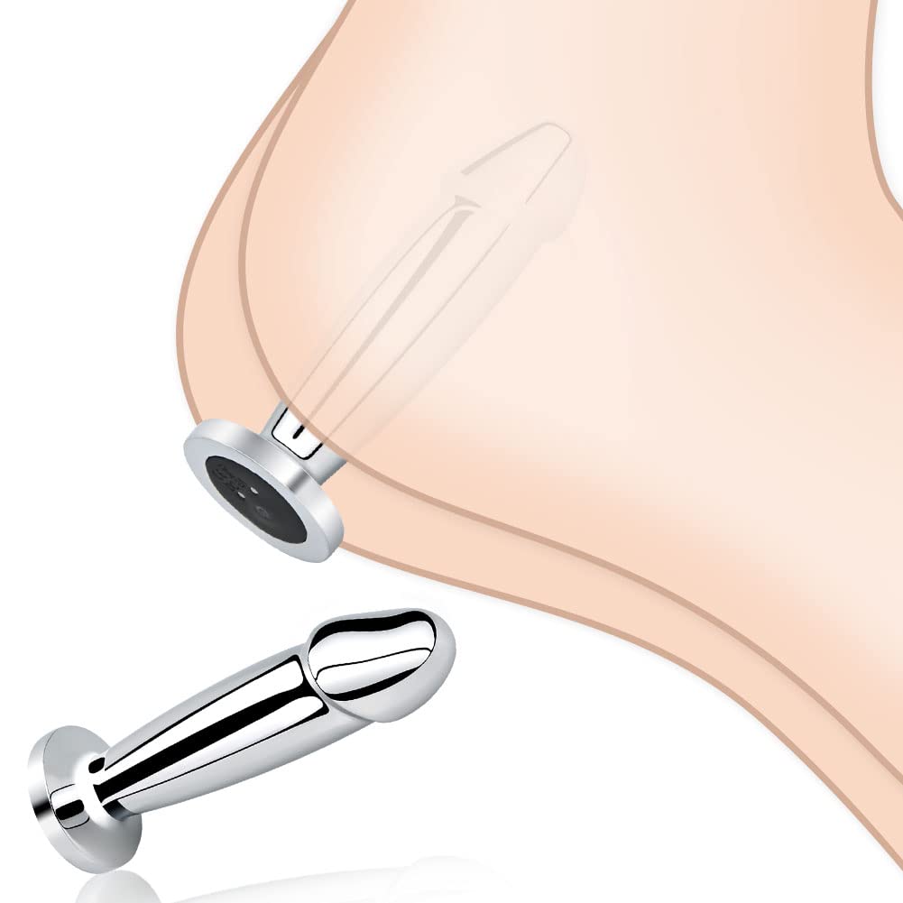 Metal Wireless Remote Control Imitation Dildo Vibrating Butt Plug – product view 7