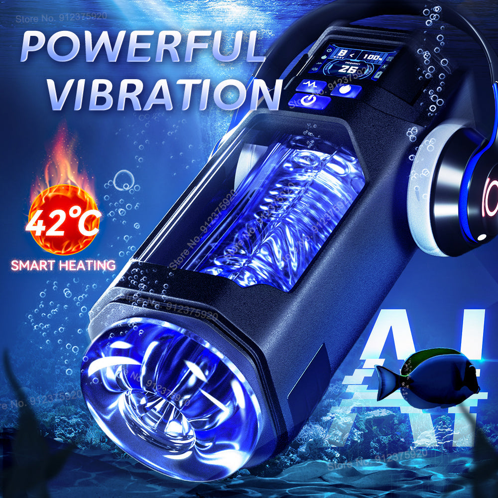 Explorer-X Lcd Monitor Male Stroker with Heating Sucking Blowjob Toys – product view 3