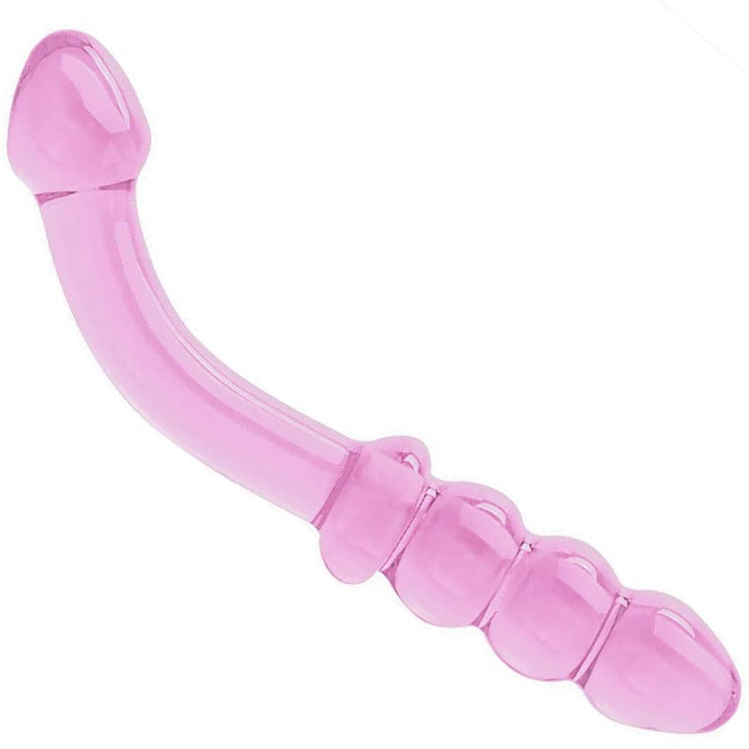 Purple & Pink & Transparent Crystal Glass Dildo G-spot Massager – product view 6
