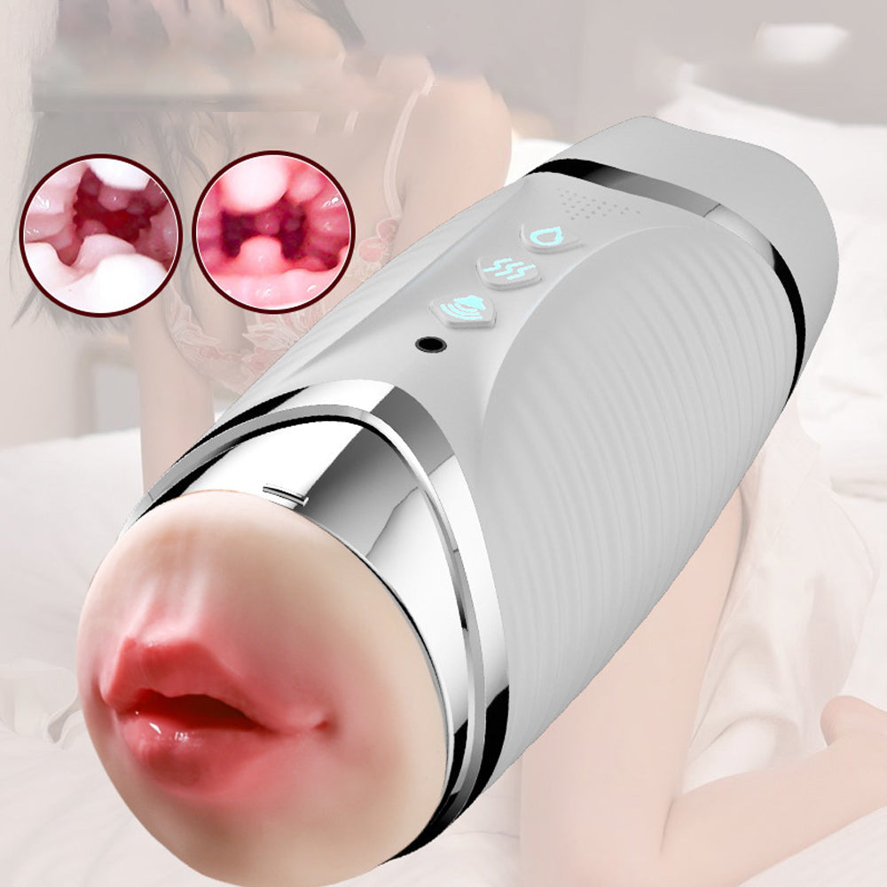 Double Head Male Stroker Intelligent Heating Sound Blowjob Toy – product view 9